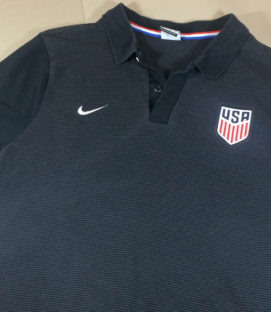 US Soccer Striped Polo