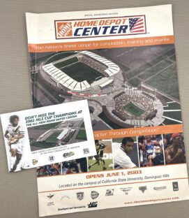 2002 Los Angeles Galaxy Stadium Brochure & Postcard