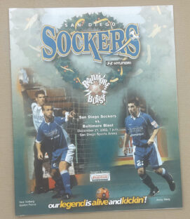 San Diego Sockers Baltimore Blast 2002 Program